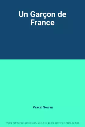 Couverture du produit · Un Garçon de France