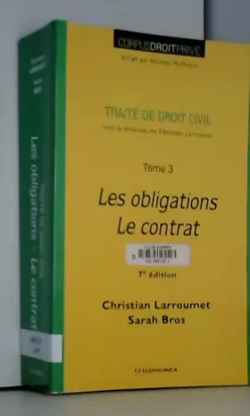 Couverture du produit · Droit Civil - Tome 3 - les Obligations- le Contrat