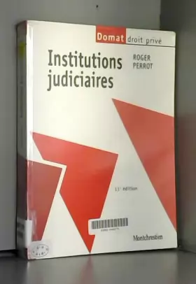 Couverture du produit · Institutions judiciaires