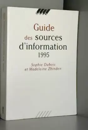 Couverture du produit · Guide des sources d'information
