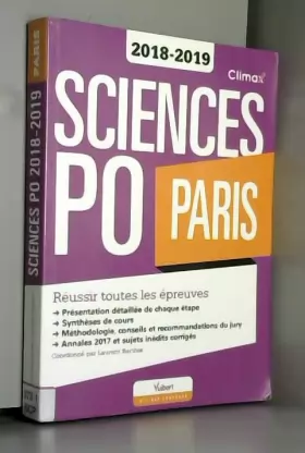 Couverture du produit · Sciences Po Paris concours 2018 2019 3e edt
