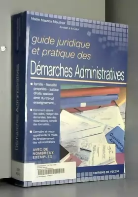 Couverture du produit · Guide juridique et pratique des démarches administratives