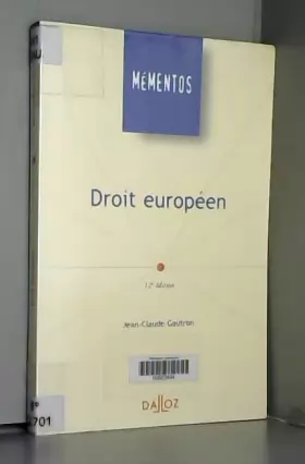 Couverture du produit · Droit européen : Edition 2006
