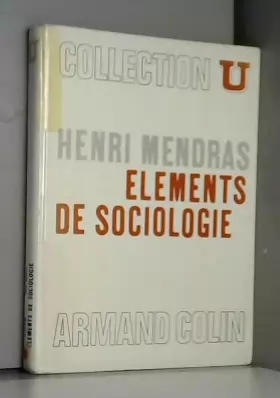 Couverture du produit · Elément de sociologie.