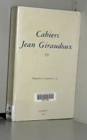 Couverture du produit · Cahiers Jean Giraudoux, tome 19