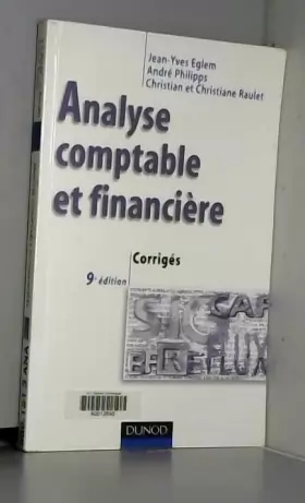 Couverture du produit · Analyse comptable et financière - 9ème édition - Corrigés