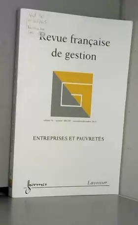 Couverture du produit · Entreprises et Pauvretes (Revue Française de Gestion Vol.36 N. 208-209/Novembre -Decembre 2010)
