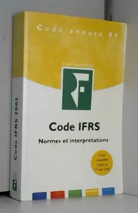 Couverture du produit · Code IFRS 2005 : Normes et interprétations
