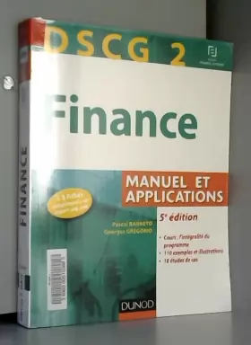 Couverture du produit · DSCG 2 - Finance - 5e édition - Manuel et applications
