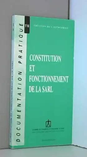 Couverture du produit · Constitution et fonctionnement de la SARL