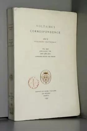 Couverture du produit · Voltaire's Correspondence : Vol. XLIX : June-August 1762 Letters 9681-9870 : Catherine Mounts the Throne