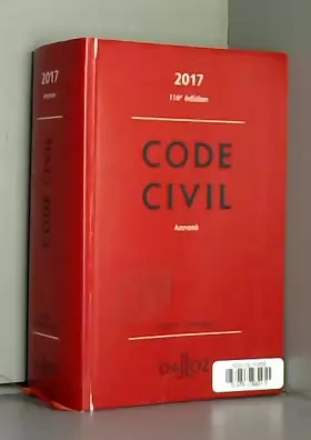 Couverture du produit · Code civil 2017 - 116e éd.