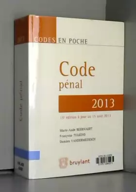 Couverture du produit · Code pénal 2013