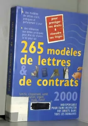 Couverture du produit · 265 modèles de lettres et de contrats
