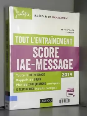 Couverture du produit · Score IAE-Message - Tout l'entraînement - 2019