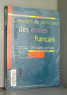 Couverture du produit · Français, concours de professeur des écoles