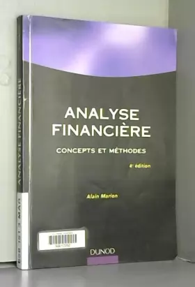 Couverture du produit · Analyse financière : Concepts et méthodes