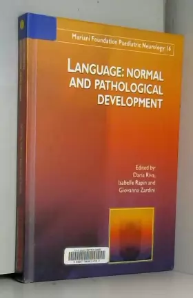 Couverture du produit · [(Language: Normal and Pathological Development)] [ Edited by Daria Riva, Edited by Isabelle Rapin, Edited by Giovanna Zardini 