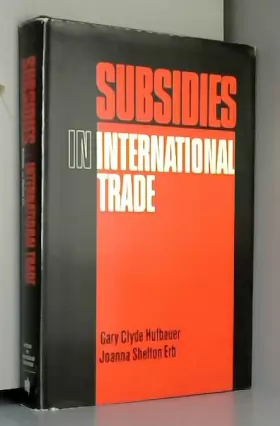 Couverture du produit · Subsidies in International Trade