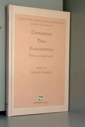 Couverture du produit · Continuous-Time Econometrics: Theory and Applications