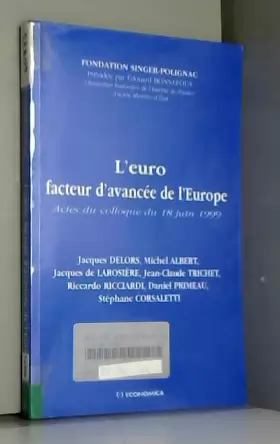 Couverture du produit · L'euro, facteur d'avancée de l'Europe