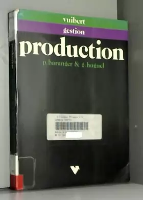 Couverture du produit · Gestion de la production : acteurs, techniques et politiques