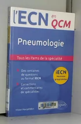 Couverture du produit · l'ECN en QCM Pneumologie iECN Nouveau Programme