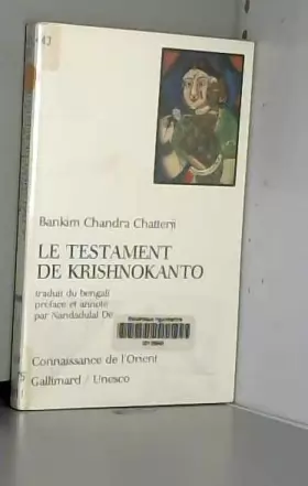 Couverture du produit · Le Testament de Krishnokanto