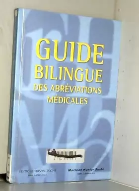 Couverture du produit · Guide bilingue des abréviations médicales