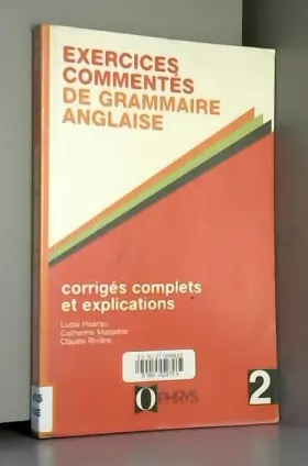 Couverture du produit · Exercice commentés de grammaire anglaise, volume 2. Enseignement supérieur