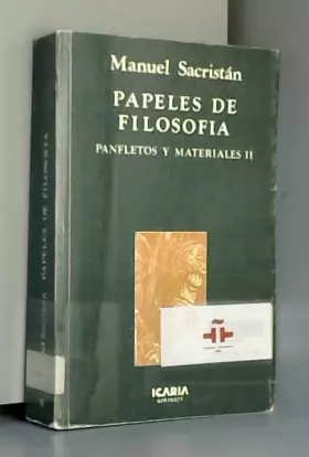 Couverture du produit · Papeles de filosofía: Panfletos y materiales II