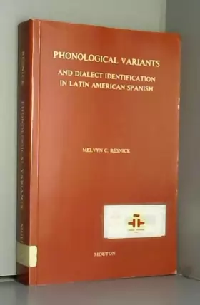 Couverture du produit · Phonological Variants and Dialect Identification in Latin American Spanish