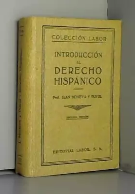 Couverture du produit · Introduccion al Derecho hispánico