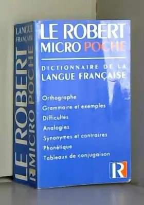 Couverture du produit · Le Robert micro poche : Dictionnaire d'apprentissage de la langue française