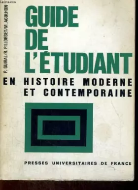 Couverture du produit · Guide de l'etudiant - histoire moderne et contemporaine