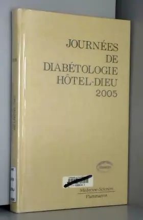 Couverture du produit · Journées annuelles de diabétologie de l'Hôtel-Dieu