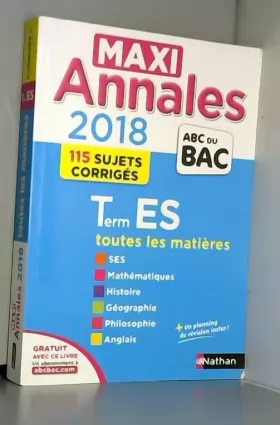 Couverture du produit · Maxi Annales ABC du BAC Term ES 2018 (28)