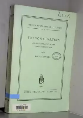 Couverture du produit · Ivo von Chartres und seine Stellung in der Kirchengeschichte.