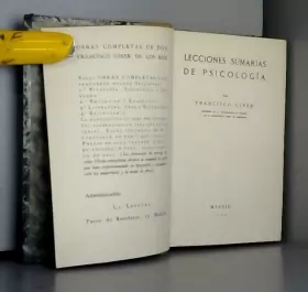 Couverture du produit · Lecciones Sumarias de Psicología (Classic Reprint)