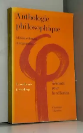 Couverture du produit · Anthologie philosophique