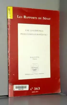 Couverture du produit · Une constitution pour l'Union Européenne