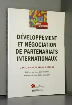Couverture du produit · Développement et négociation de partenariats internationaux