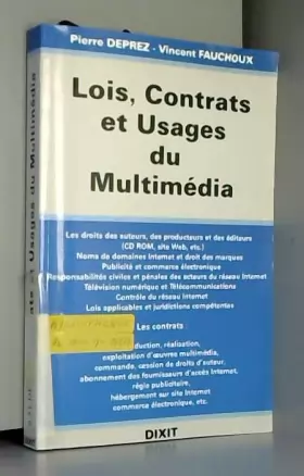 Couverture du produit · Lois, contrats et usages du multimédia