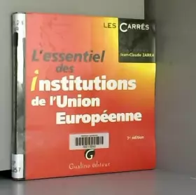 Couverture du produit · L'essentiel des institutions de l'union européenne