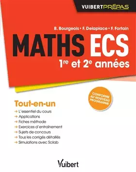 Couverture du produit · Mathématiques ECS - 1re et 2e années - Tout-en-un
