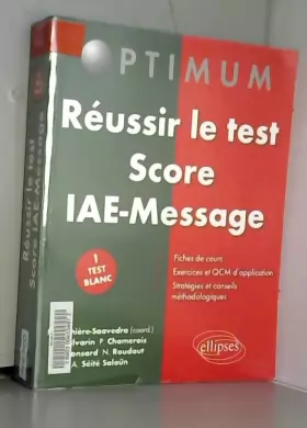 Couverture du produit · Réussir le Test Score IAE-Message