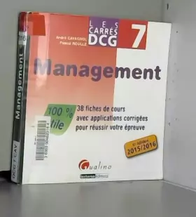 Couverture du produit · DCG 7 Management : 37 fiches de cours avec applications corrigées pour réussir votre épreuve