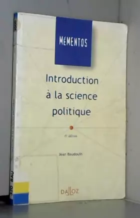 Couverture du produit · Introduction à la science politique