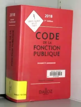 Couverture du produit · Code de la fonction publique 2018, annoté et commenté - 17e éd.