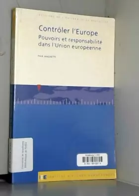 Couverture du produit · Contrôler l'Europe.: Pouvoirs et responsabilité dans l'Union européenne